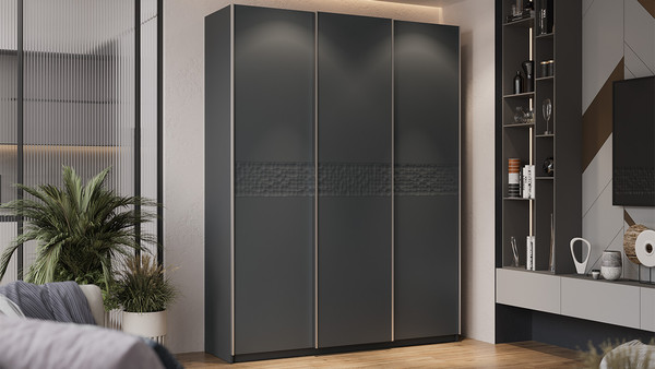 Изображение товара Шкаф-купе ТриЯ Оскар Скания Т2 1800 / 268685 (ручка серебро/серый графит/серый графит/графит матовый)