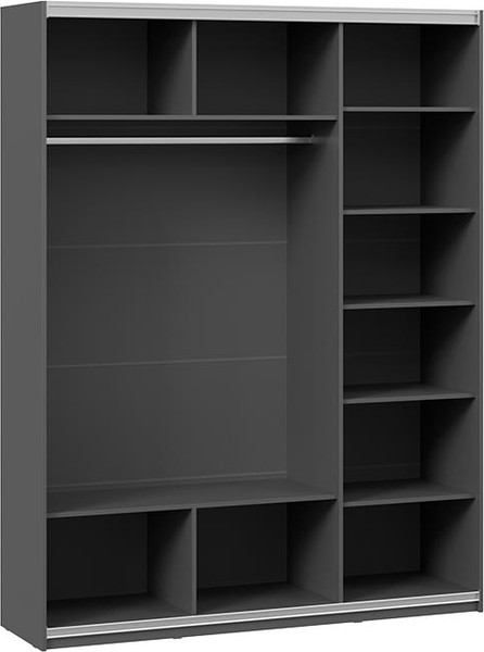 Изображение товара Шкаф-купе ТриЯ Оскар Скания Т2 1800 / 268685 (ручка серебро/серый графит/серый графит/графит матовый)