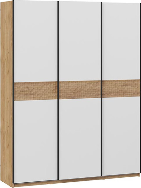 Изображение товара Шкаф-купе ТриЯ Оскар Скания Т2 1800 / 268690 (ручка черная/дуб крафт золотой/белый снег/дуб тортугга)