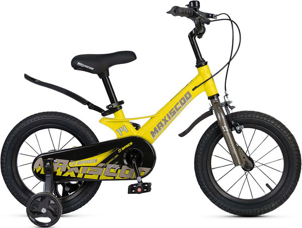 Изображение товара Детский велосипед Maxiscoo Space Стандарт Плюс 14 2025 (желтый матовый)