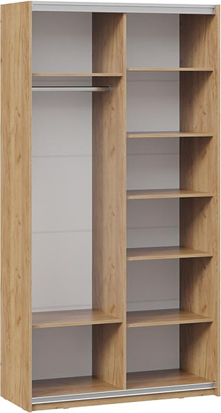 Изображение товара Шкаф-купе ТриЯ Оскар Хилтон Т2 1200 / 271038 (ручка черная/дуб крафт золотой/белый матовый)