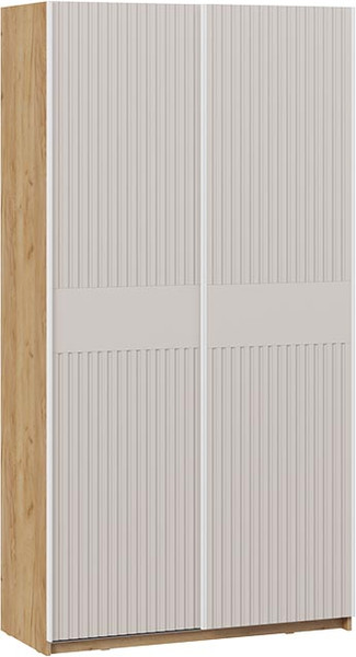 Изображение товара Шкаф-купе ТриЯ Оскар Хилтон Т2 1200 / 271013 (ручка белая/дуб крафт золотой/кашемир сатин)