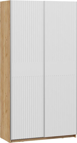 Изображение товара Шкаф-купе ТриЯ Оскар Хилтон Т2 1200 / 271016 (ручка серебро/дуб крафт золотой/белый матовый)