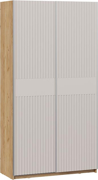 Изображение товара Шкаф-купе ТриЯ Оскар Хилтон Т2 1200 / 271018 (ручка серебро/дуб крафт золотой/кашемир сатин)