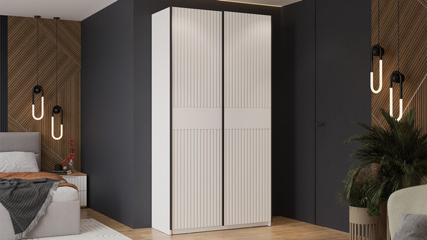 Изображение товара Шкаф-купе ТриЯ Оскар Хилтон Т2 1200 / 271021 (ручка черная/белый снег/белый матовый)