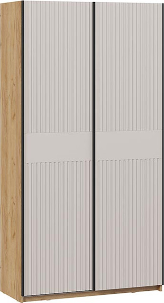 Изображение товара Шкаф-купе ТриЯ Оскар Хилтон Т2 1200 / 271024 (ручка черная/дуб крафт золотой/кашемир сатин)