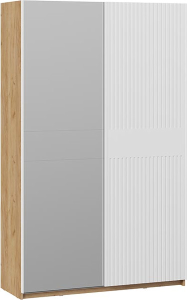 Изображение товара Шкаф-купе ТриЯ Оскар Хилтон Т2 1400 / 271062 (ручка белая/дуб крафт золотой/белый матовый)