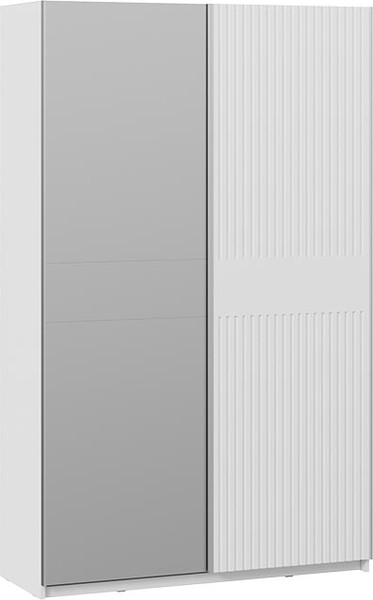 Изображение товара Шкаф-купе ТриЯ Оскар Хилтон Т2 1400 / 271065 (ручка серебро/белый снег/белый матовый)