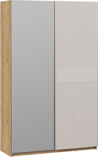 Изображение товара Шкаф-купе ТриЯ Оскар Хилтон Т2 1400 / 271068 (ручка серебро/дуб крафт золотой/кашемир сатин)