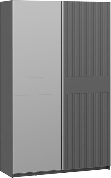 Изображение товара Шкаф-купе ТриЯ Оскар Хилтон Т2 1400 / 271070 (ручка серебро/серый графит/графит матовый)