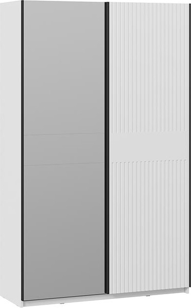 Изображение товара Шкаф-купе ТриЯ Оскар Хилтон Т2 1400 / 271071 (ручка черная/белый снег/белый матовый)