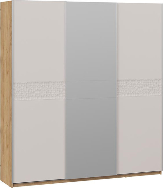 Изображение товара Шкаф-купе ТриЯ Оскар Скания Т2 2100 / 268779 (ручка серебро/дуб крафт золотой/кашемир/кашемир сатин)