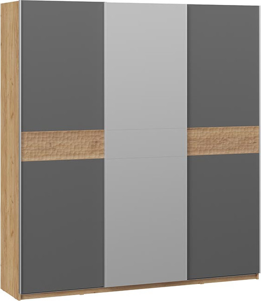 Изображение товара Шкаф-купе ТриЯ Оскар Скания Т2 2100 / 268781 (ручка серебро/дуб крафт золотой/серый графит/дуб тортугга)
