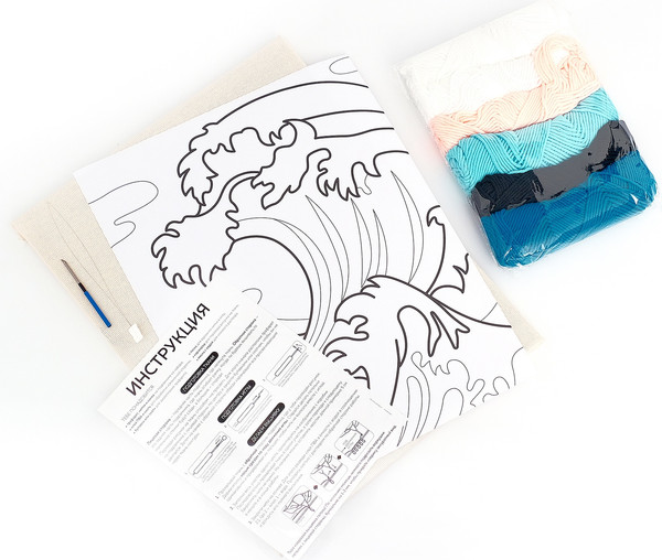 Изображение товара Набор для вышивания Школа талантов Ковровая вышивка. Волна / 10782458