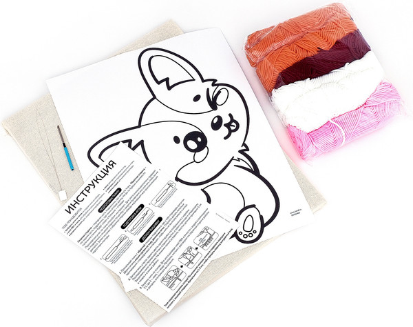 Изображение товара Набор для вышивания Школа талантов Ковровая вышивка. Корги / 10782462