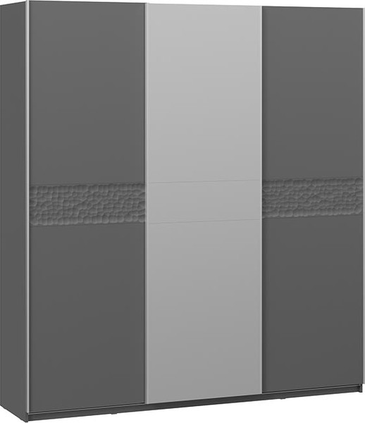 Изображение товара Шкаф-купе ТриЯ Оскар Скания Т2 2100 / 268784 (ручка серебро/серый графит/серый графит/графит матовый)