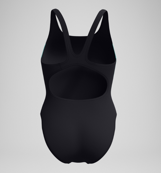 Изображение товара Купальник для плавания Speedo Colourblock 2.0 Muscleback 8-00424816243 (р.30, черный/бирюзовый/синий)