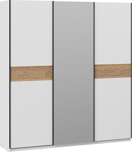 Изображение товара Шкаф-купе ТриЯ Оскар Скания Т2 2100 / 268787 (ручка черная/белый снег/белый снег/дуб тортугга)