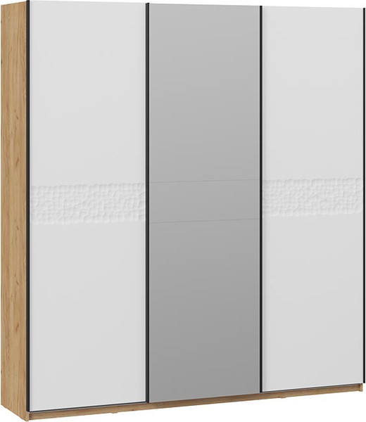 Изображение товара Шкаф-купе ТриЯ Оскар Скания Т2 2100 / 268788 (ручка черная/дуб крафт золотой/белый снег/белый матовый)