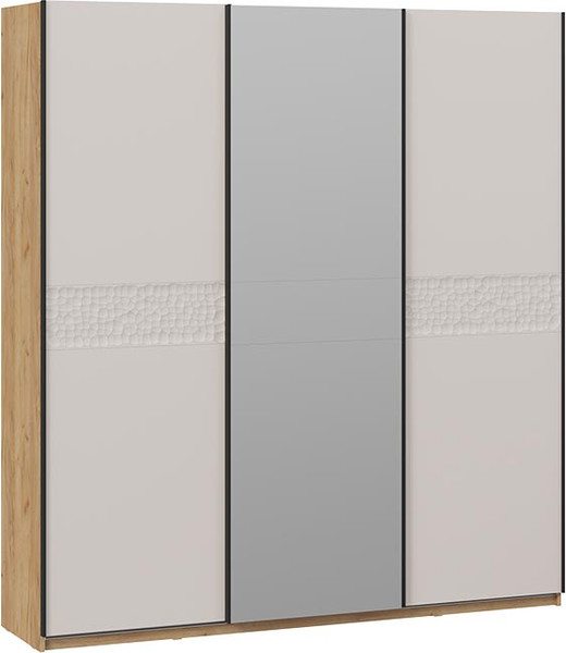 Изображение товара Шкаф-купе ТриЯ Оскар Скания Т2 2100 / 268790 (ручка черная/дуб крафт золотой/кашемир/дуб тортугга)