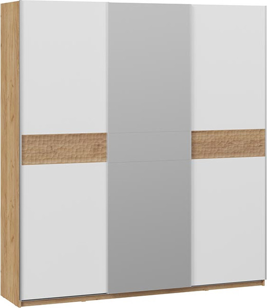 Изображение товара Шкаф-купе ТриЯ Оскар Скания Т2 2100 / 268777 (ручка серебро/дуб крафт золотой/белый снег/дуб тортугга)