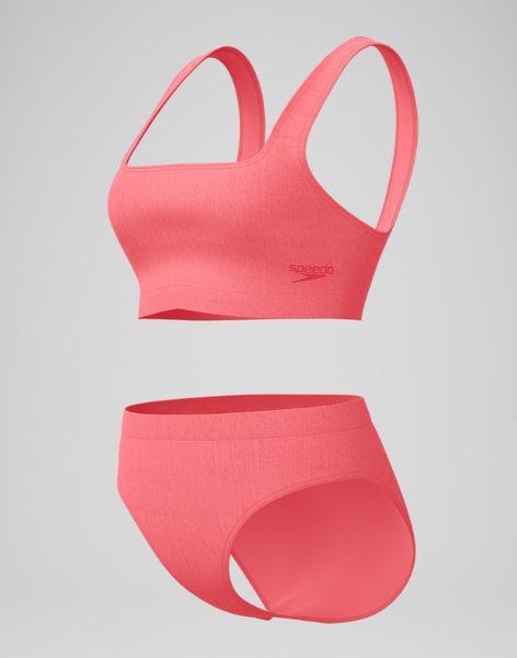 Изображение товара Купальник для плавания Speedo Textured Deep U-Back Bikinis 8-00387517926 (р.30, коралловый)