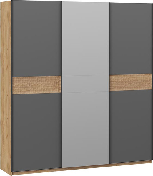 Изображение товара Шкаф-купе ТриЯ Оскар Скания Т2 2100 / 268793 (ручка черная/дуб крафт золотой/серый графит/дуб тортугга)