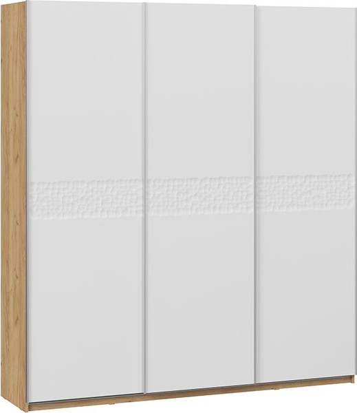 Изображение товара Шкаф-купе ТриЯ Оскар Скания Т2 2100 / 268743 (ручка серебро/дуб крафт золотой/белый снег/белый матовый)