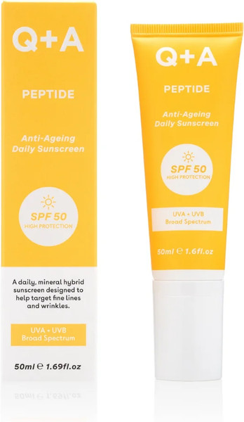 Изображение товара Крем солнцезащитный Q+A Peptide Для лица SPF50 (50мл)