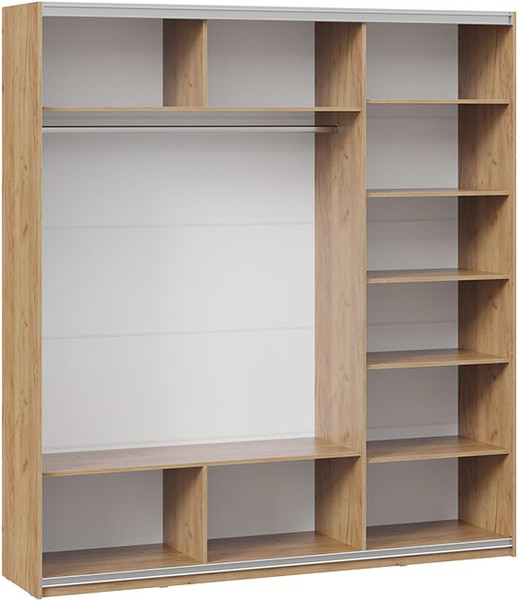 Изображение товара Шкаф-купе ТриЯ Оскар Скания Т2 2100 / 268748 (ручка серебро/дуб крафт золотой/серый графит/дуб тортугга)