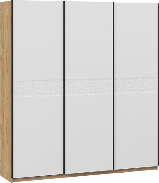 Изображение товара Шкаф-купе ТриЯ Оскар Скания Т2 2100 / 268755 (ручка черная/дуб крафт золотой/белый снег/белый матовый)
