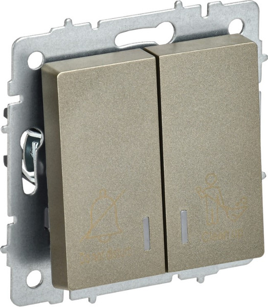 Изображение товара Выключатель IEK Brite BR-V20-2-10-K37 (шампань)