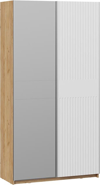 Изображение товара Шкаф-купе ТриЯ Оскар Хилтон Т2 1200 / 271032 (ручка серебро/дуб крафт золотой/белый матовый)