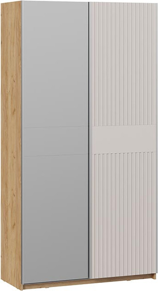 Изображение товара Шкаф-купе ТриЯ Оскар Хилтон Т2 1200 / 271034 (ручка серебро/дуб крафт золотой/кашемир сатин)