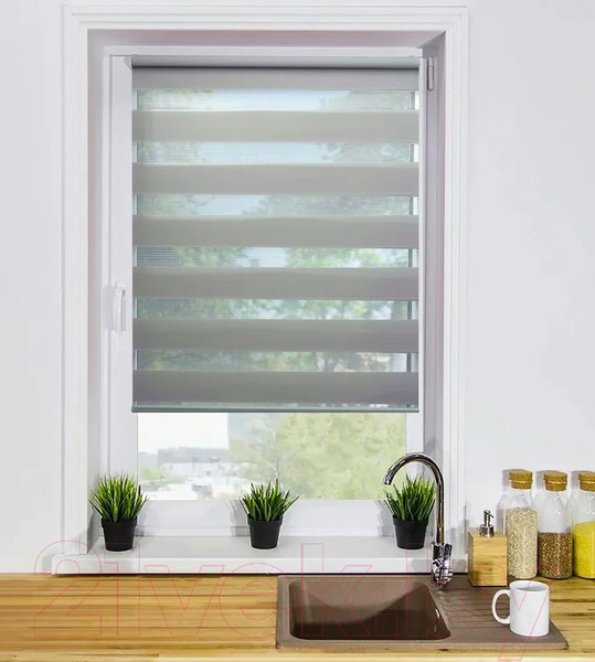 Изображение товара Рулонная штора Lm Decor Грация ДН LB 10-17 110x160 (серый)