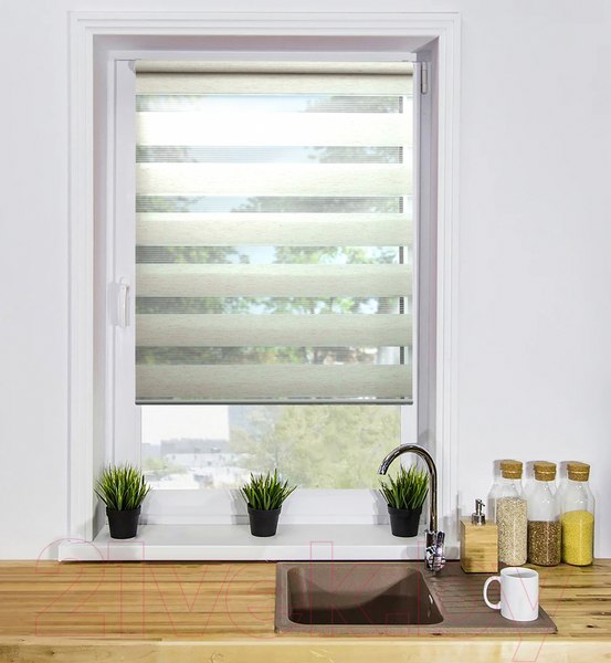 Изображение товара Рулонная штора Lm Decor Грация ДН LB 10-09 140x170 (белый лен)