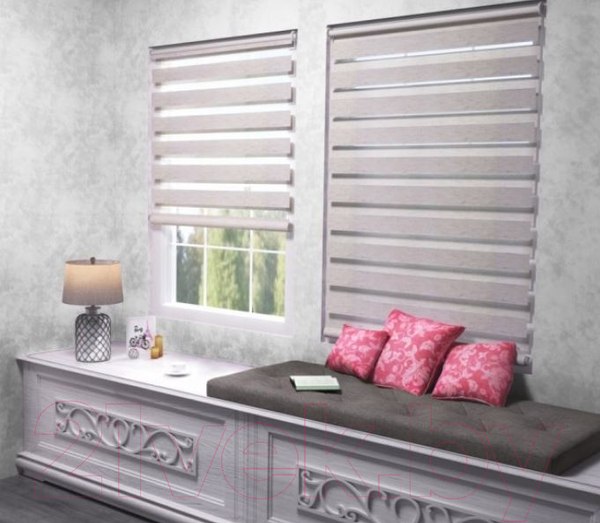 Изображение товара Рулонная штора Lm Decor Грация ДН LB 10-09 52x160 (белый лен)
