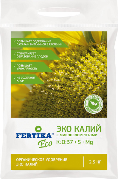Изображение товара Удобрение Fertika ЭКО Калий (2.5кг)