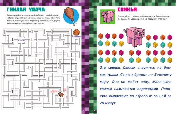 Изображение товара Развивающая книга АСТ Minecraft. 1001 головоломка, мягкая обложка (Брэк Аманда)