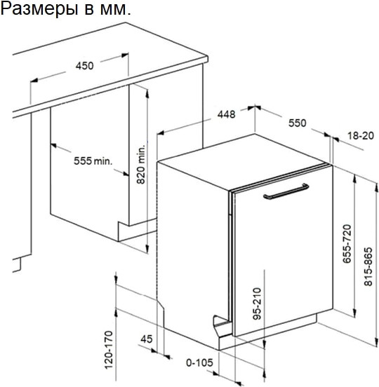 Изображение товара Посудомоечная машина Maunfeld MLP-083I Light Beam