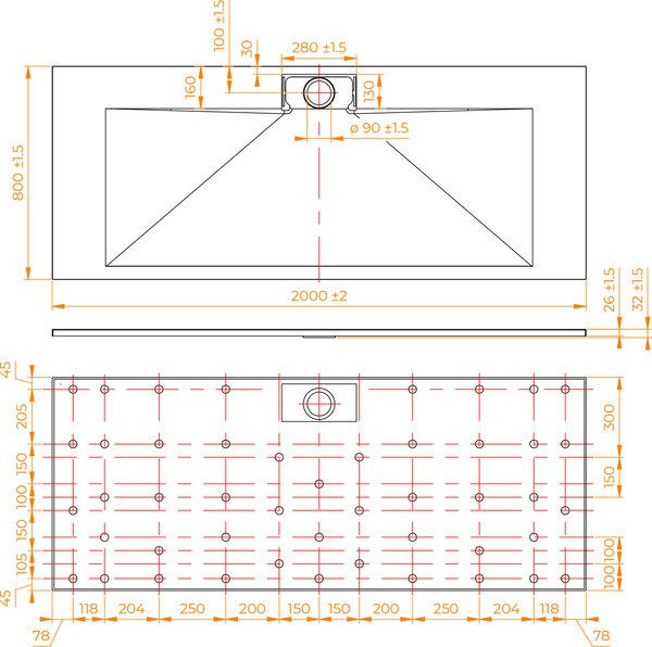 Изображение товара Душевой поддон RGW TKS-W / 553802820-01