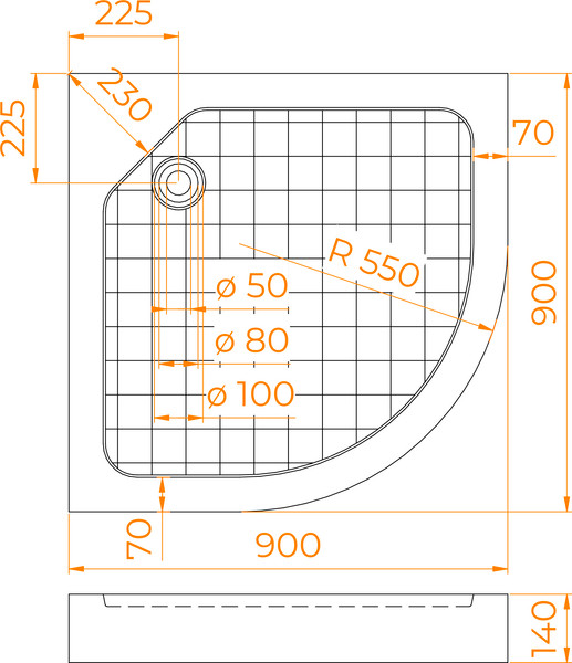 Изображение товара Душевой поддон RGW SMC/R W / 57350499-01