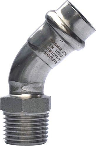 Изображение товара Угольник соединительный MAGNUM НР 15х1/2 / L45F 15х1.5-15-T