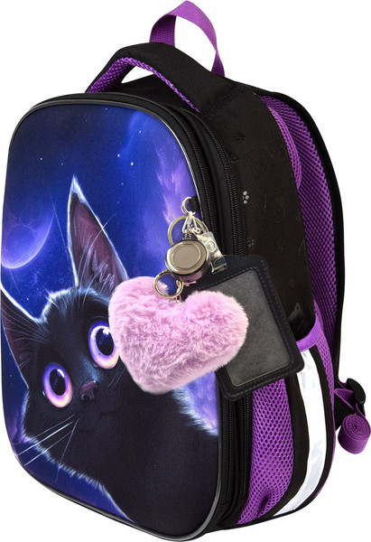 Изображение товара Школьный рюкзак Schoolformat Ergonomic Light 2 Игривый космокотик / РЮКЖКМБ2-ИКК (черный)