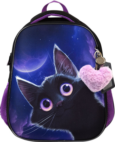 Изображение товара Школьный рюкзак Schoolformat Ergonomic Light 2 Игривый космокотик / РЮКЖКМБ2-ИКК (черный)