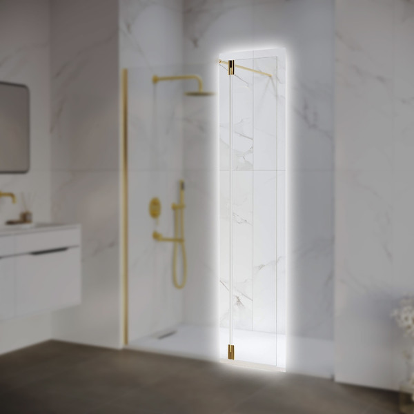 Изображение товара Душевая стенка RGW Z-071Gb / 352207103-16 (золото браш/прозрачное стекло)