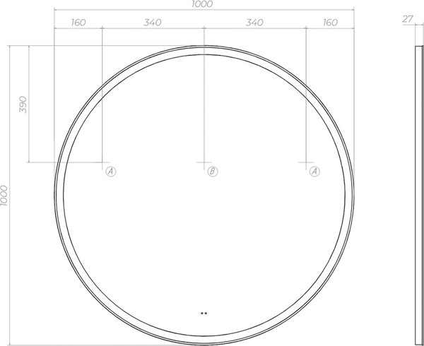 Изображение товара Зеркало Vigo Cosmo Comfort 1000