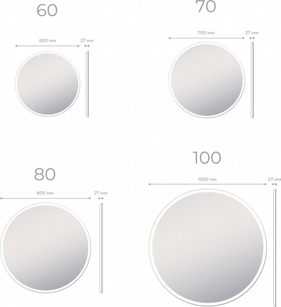 Изображение товара Зеркало Vigo Cosmo Comfort 1000