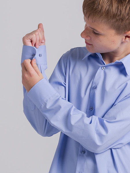 Изображение товара Рубашка детская NADEX 40-105912/202-25 (р.158/164-84-37, голубой)