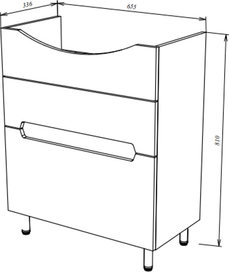 Изображение товара Тумба под умывальник Garda Marko-71 70 / 04.71.700